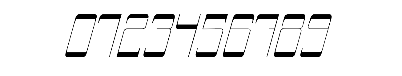 Schrift Tic Tac Ziffern Slanted